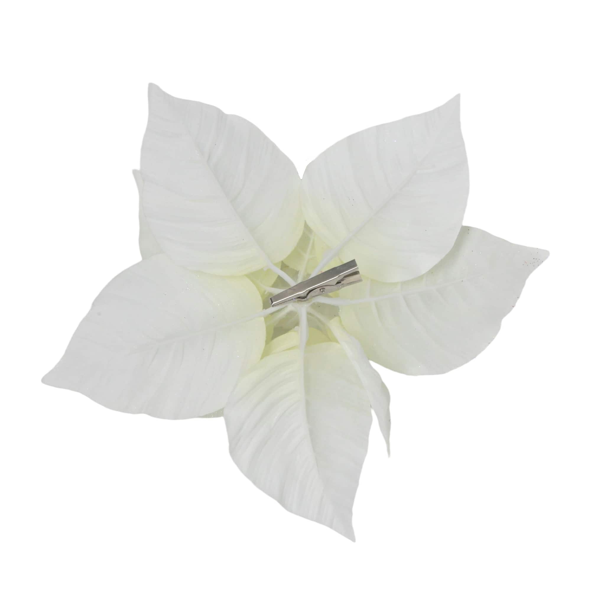 9.5" Poinsettia Clip Floral Accent by Ashland